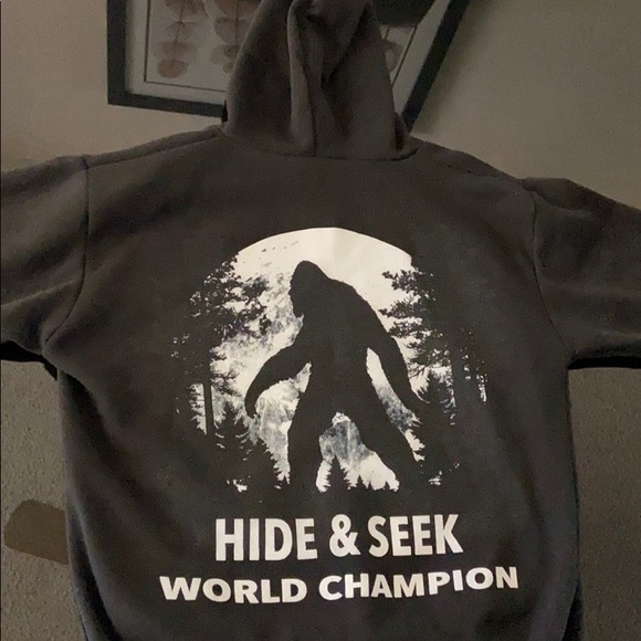 Black Bigfoot Inspired Hoodie - Picture 3 of 7